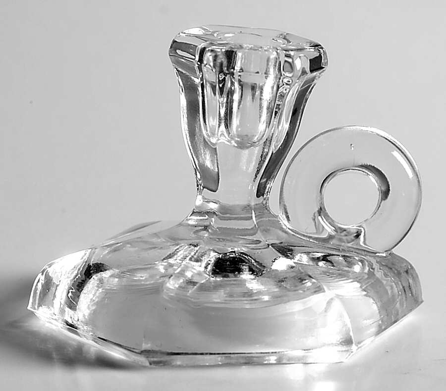 Old Williamsburg Clear Toy Candlestick by Imperial Glass-Ohio-1