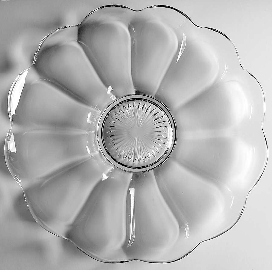Old Williamsburg Clear Small Torte Plate by Imperial Glass-Ohio-1