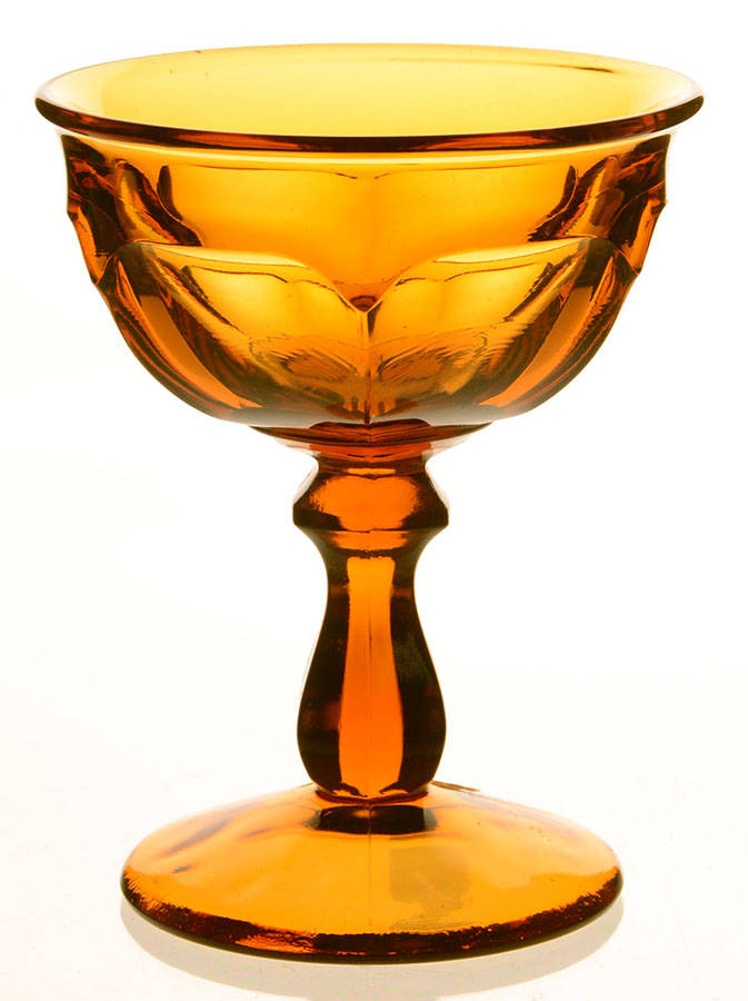 Old Williamsburg Amber Champagne/Tall Sherbet by Imperial Glass-Ohio-1