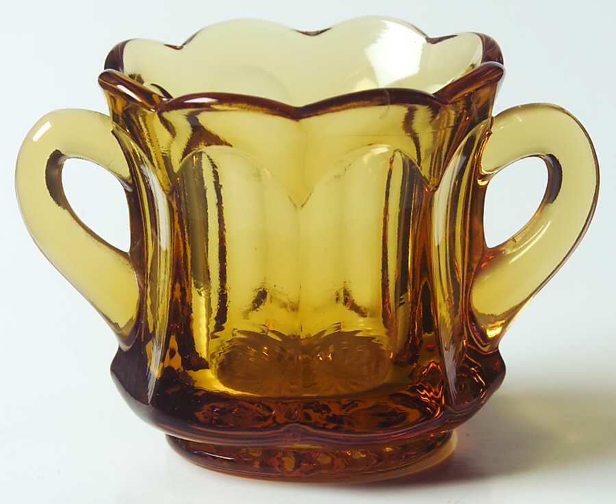 Old Williamsburg Amber Mini Open Sugar by Imperial Glass-Ohio-1