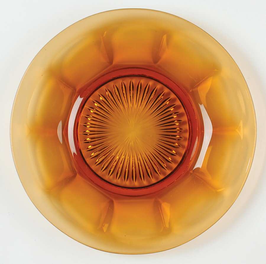 Old Williamsburg Amber Luncheon Plate by Imperial Glass-Ohio-1