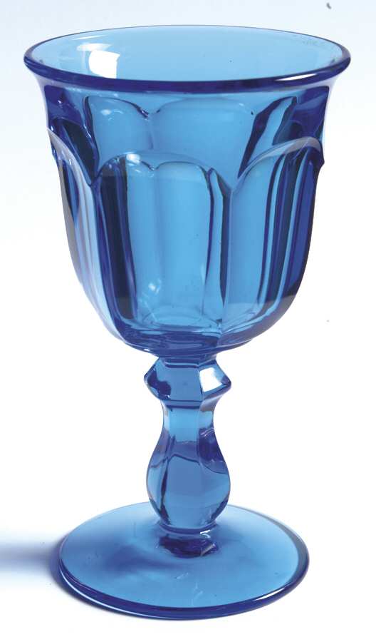 Old Williamsburg Antique Blue Water Goblet by Imperial Glass-Ohio-1