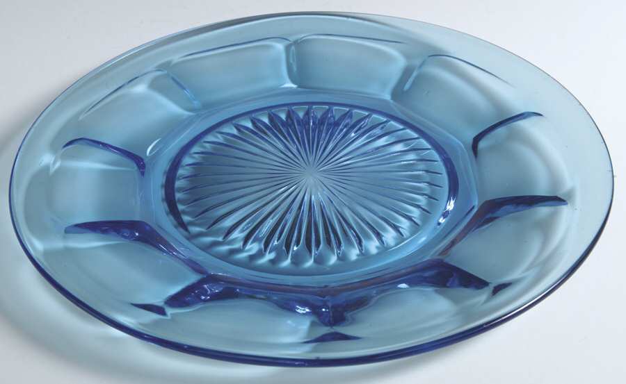 Old Williamsburg Antique Blue Luncheon Plate by Imperial Glass-Ohio-1
