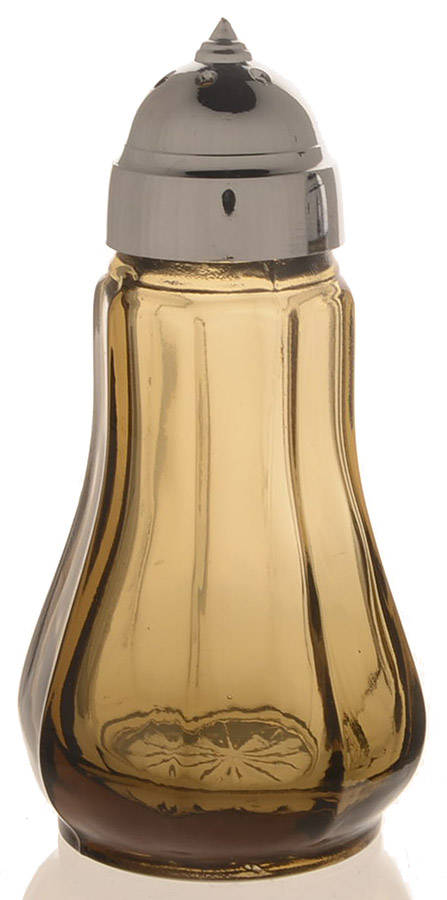 Old Williamsburg Brown Shaker & Plastic Lid by Imperial Glass-Ohio-1