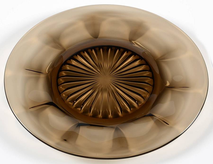 Old Williamsburg Brown Dinner Plate by Imperial Glass-Ohio-1