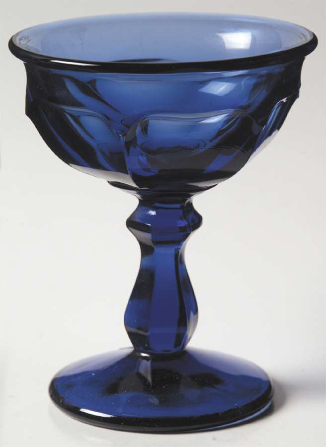 Old Williamsburg Deep Blue Ultra Champagne/Tall Sherbet by Imperial Glass-Ohio-1
