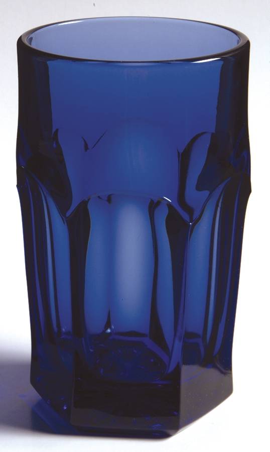 Old Williamsburg Deep Blue Ultra 11 Oz Flat Tumbler by Imperial Glass-Ohio-1