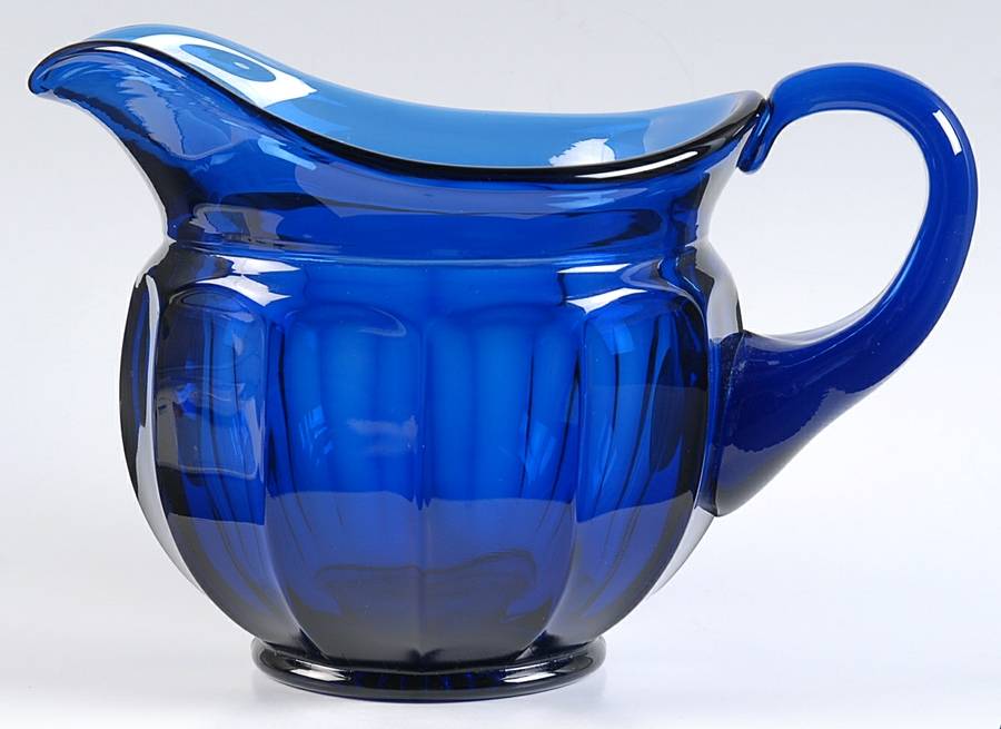 Old Williamsburg Deep Blue Ultra 40 Oz Pitcher by Imperial Glass-Ohio-1