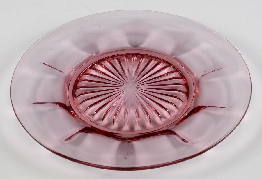 Old Williamsburg Dark (Azalea Pink) Dinner Plate by Imperial Glass-Ohio-1