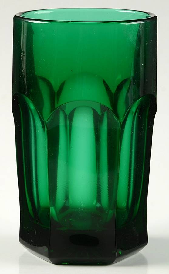 Old Williamsburg Emerald Green 12 Oz Flat Tumbler by Imperial Glass-Ohio-1