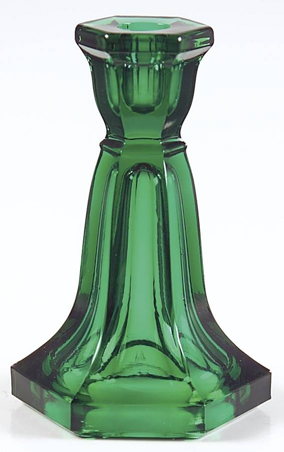 Old Williamsburg Emerald Green 3" Miniature Candlestick by Imperial Glass-Ohio-1