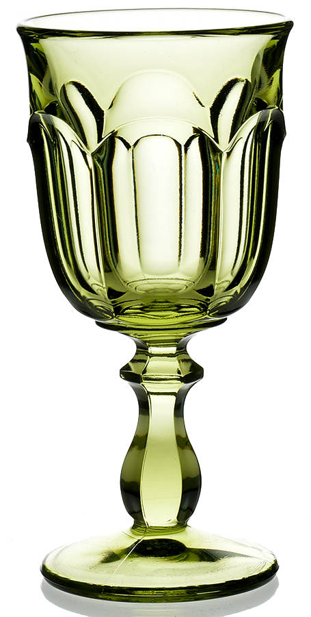 Old Williamsburg Verde Green Water Goblet by Imperial Glass-Ohio-1