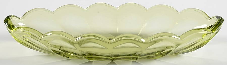 Old Williamsburg Verde Green Pickle Dish by Imperial Glass-Ohio-1