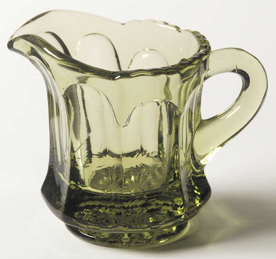 Old Williamsburg Verde Green Mini Creamer by Imperial Glass-Ohio-1