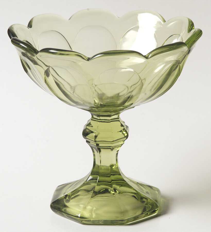 Old Williamsburg Verde Green Round Compote (Height X Width) by Imperial Glass-Ohio-1