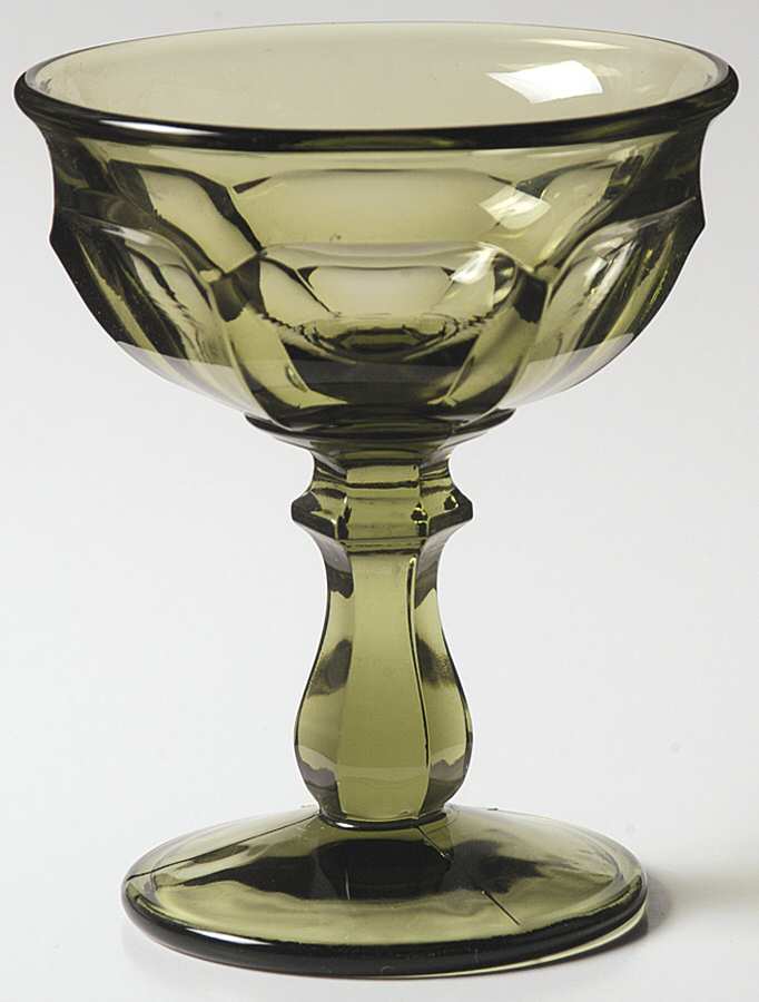Old Williamsburg Verde Green Champagne/Tall Sherbet by Imperial Glass-Ohio-1