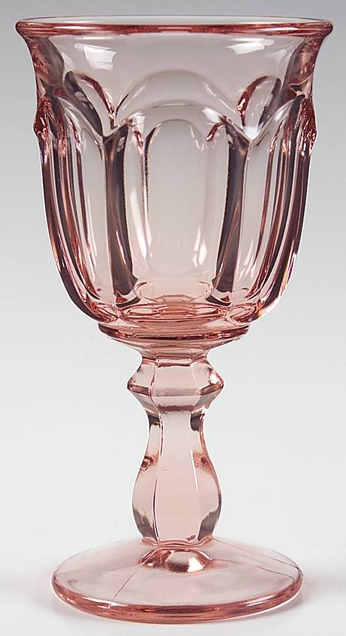 Old Williamsburg Light Pink Wine Glass by Imperial Glass-Ohio-1