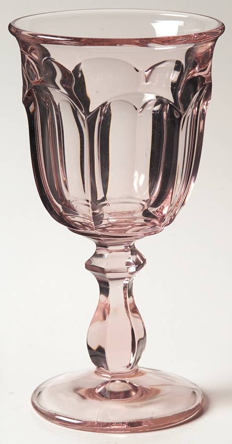 Old Williamsburg Light Pink Water Goblet by Imperial Glass-Ohio-1