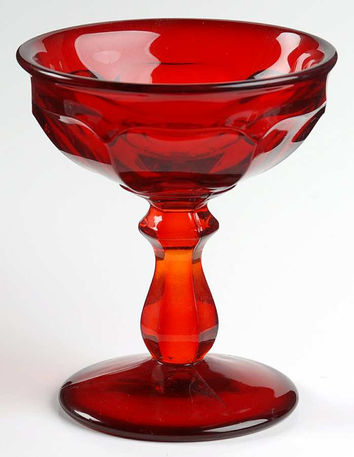 Old Williamsburg Ruby Champagne/Tall Sherbet by Imperial Glass-Ohio-1