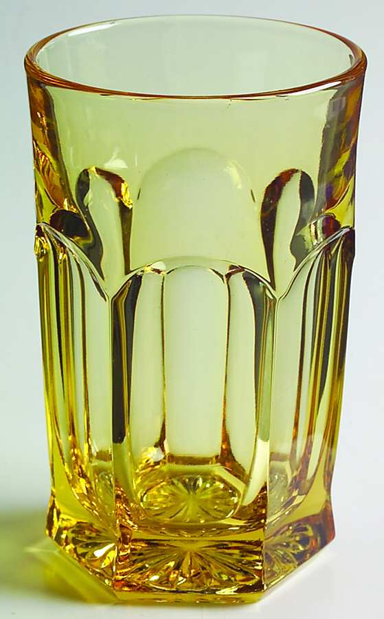Old Williamsburg Yellow 11 Oz Flat Tumbler by Imperial Glass-Ohio-1