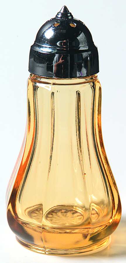 Old Williamsburg Yellow Shaker & Plastic Lid by Imperial Glass-Ohio-1