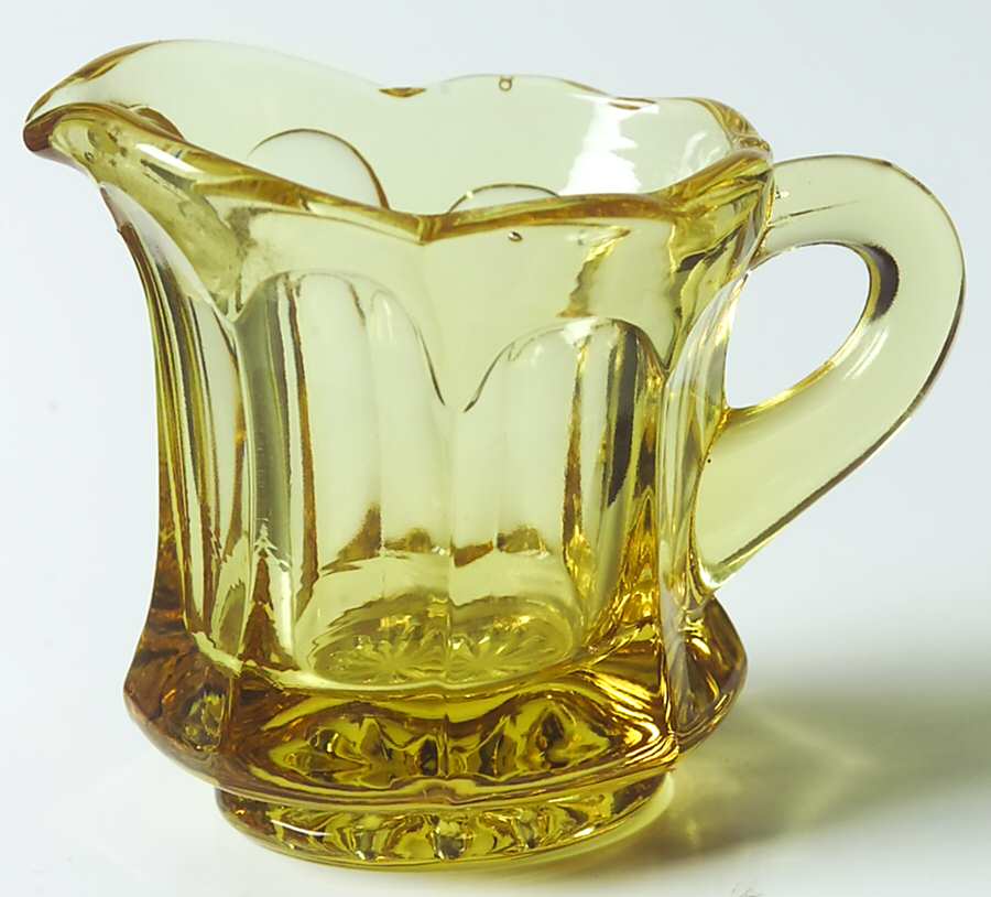 Old Williamsburg Yellow Mini Creamer by Imperial Glass-Ohio-1