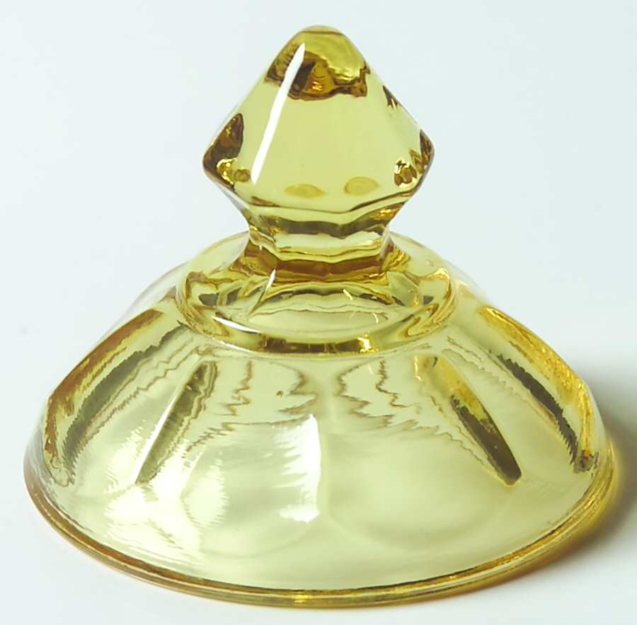 Old Williamsburg Yellow Lid for Sugar Bowl by Imperial Glass-Ohio-1