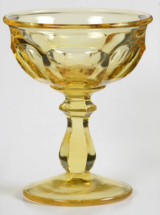 Old Williamsburg Yellow Champagne/Tall Sherbet by Imperial Glass-Ohio-1
