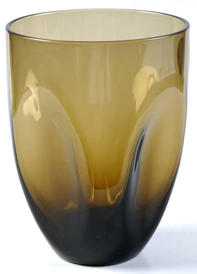 Pinch Brown 14 Oz Flat Tumbler by Imperial Glass-Ohio-1