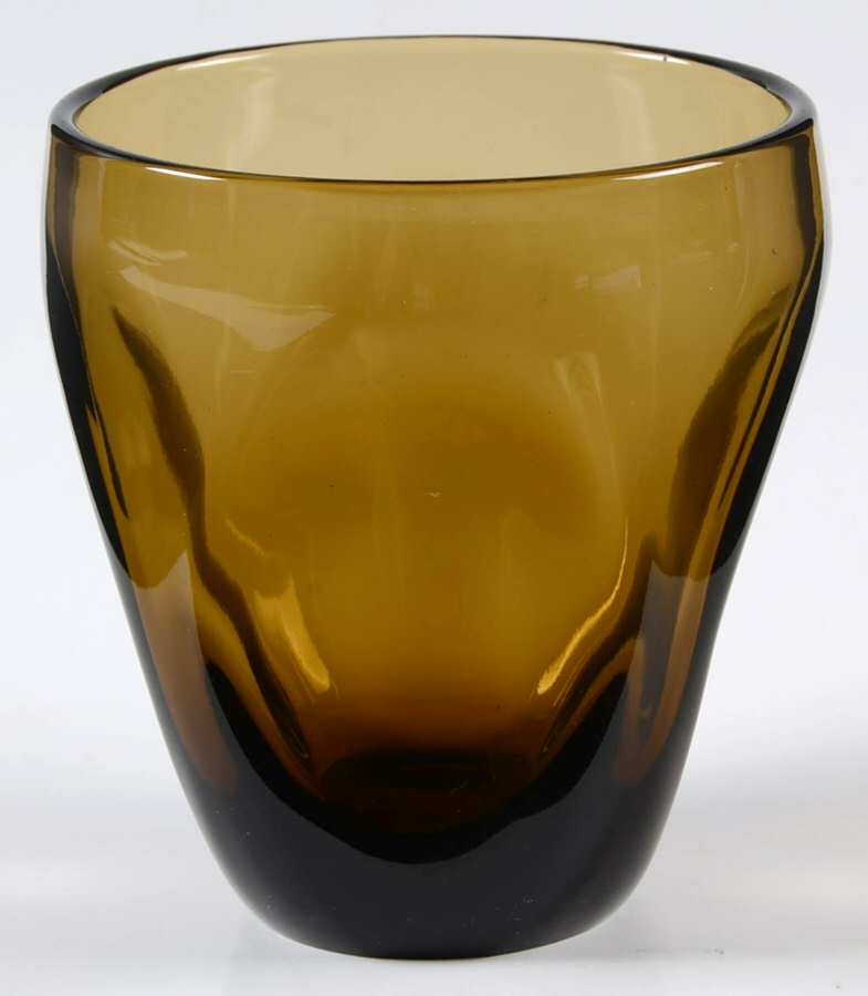 Pinch Brown 11 Oz Flat Tumbler by Imperial Glass-Ohio-1