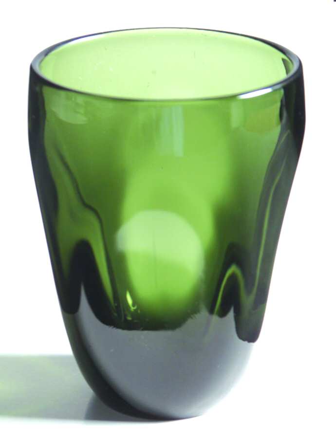Pinch Forest (Green) 14 Oz Flat Tumbler by Imperial Glass-Ohio-1