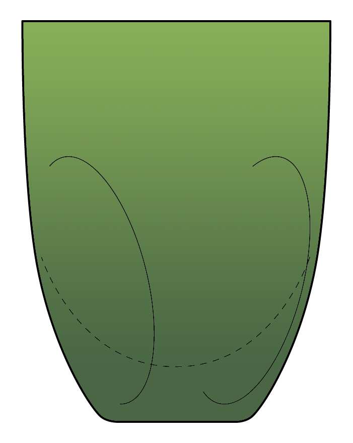 Pinch Forest (Green) 6 Oz Flat Tumbler by Imperial Glass-Ohio-1