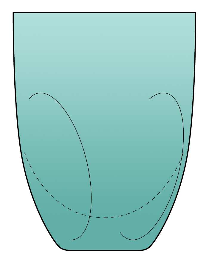 Pinch Seafoam Green 6 Oz Flat Tumbler by Imperial Glass-Ohio-1