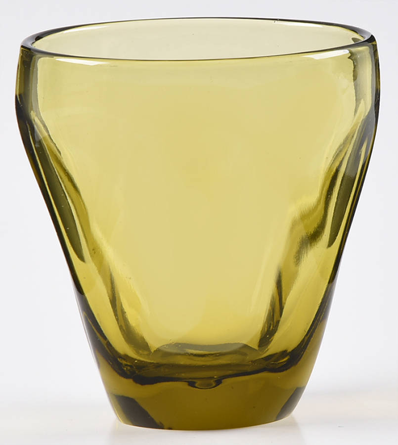 Pinch Verde Green 11 Oz Flat Tumbler by Imperial Glass-Ohio-1