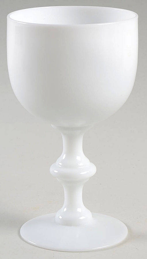Provincial Blown Milk Glass Wine Glass by Imperial Glass-Ohio-1