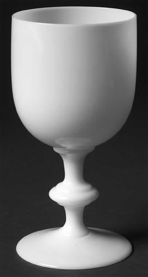 Provincial Blown Milk Glass Water Goblet by Imperial Glass-Ohio-1