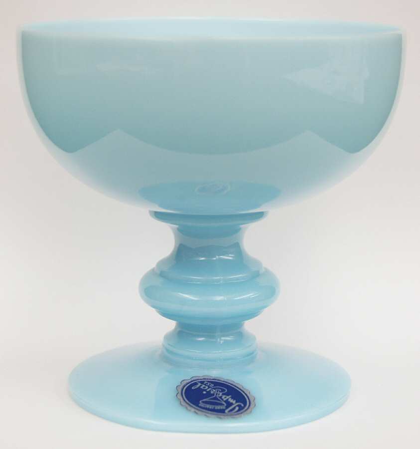 Provincial Blown (Turquoise) Champagne/Tall Sherbet by Imperial Glass-Ohio-1