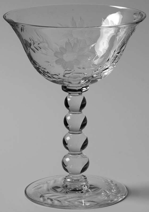 Princess (Cut) Champagne/Tall Sherbet by Imperial Glass-Ohio-1