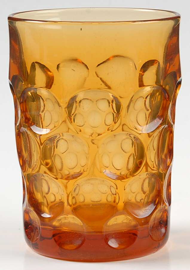 Provincial Amber 8 Oz Flat Tumbler by Imperial Glass-Ohio-1
