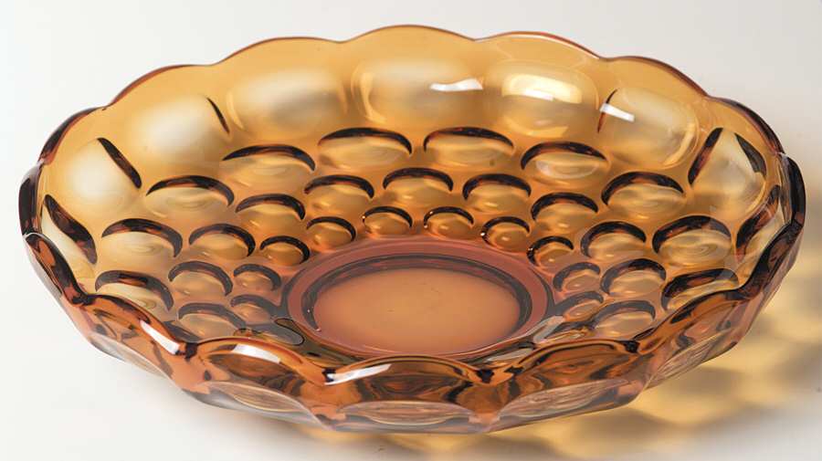 Provincial Amber 11" Lily Pond by Imperial Glass-Ohio-1