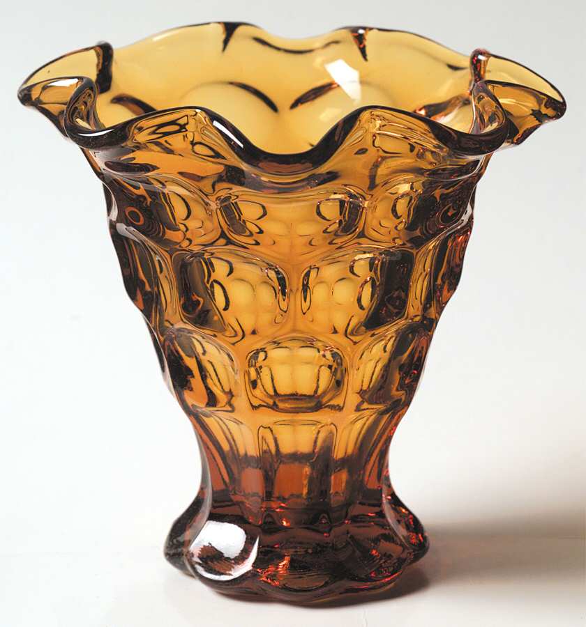 Provincial Amber Bud Vase by Imperial Glass-Ohio-1