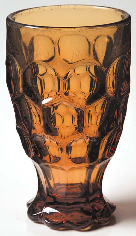 Provincial Amber 12 Oz Footed Tumbler by Imperial Glass-Ohio-1