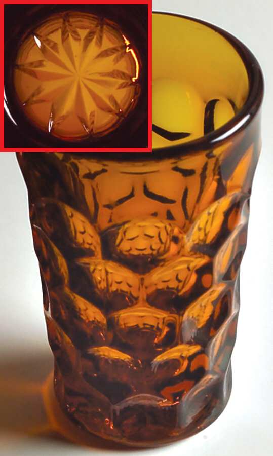Provincial Amber Flat Juice Glass by Imperial Glass-Ohio-1