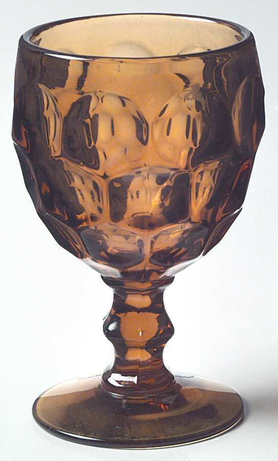 Provincial Amber Water Goblet by Imperial Glass-Ohio-1