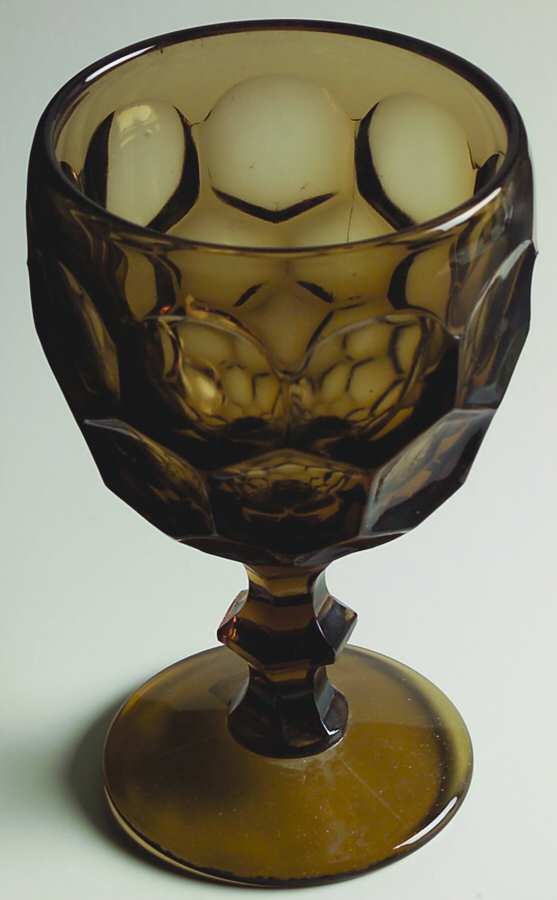 Provincial Brown Tall Water Goblet by Imperial Glass-Ohio-1