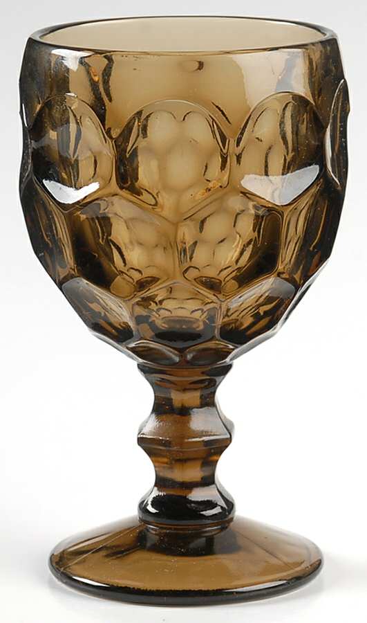 Provincial Brown Water Goblet by Imperial Glass-Ohio-1