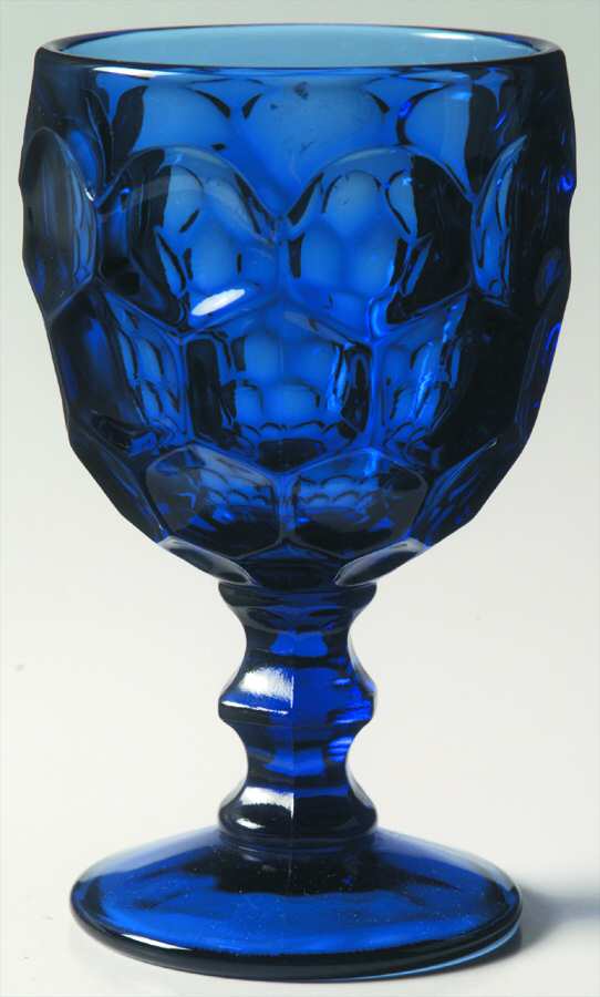 Provincial Dark Blue Water Goblet by Imperial Glass-Ohio-1