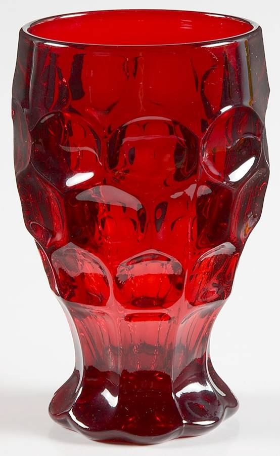 Provincial Dark Ruby 12 Oz Footed Tumbler by Imperial Glass-Ohio-1