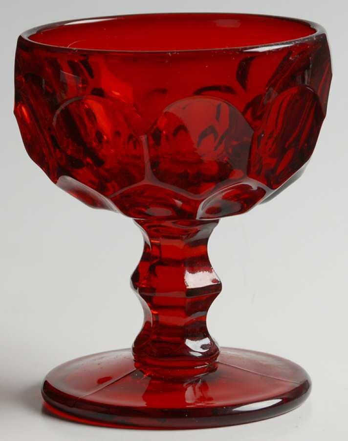 Provincial Dark Ruby Champagne/Tall Sherbet by Imperial Glass-Ohio-1