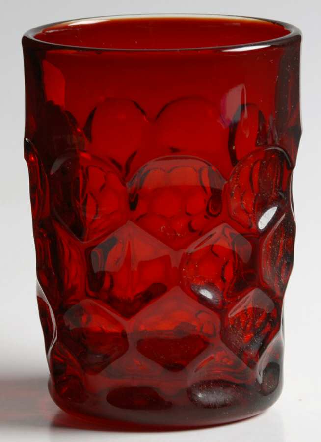 Provincial Dark Ruby 8 Oz Flat Tumbler by Imperial Glass-Ohio-1